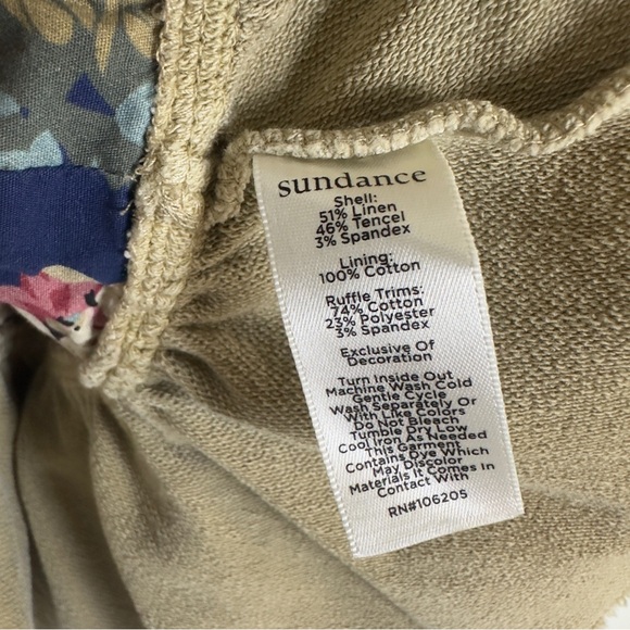 Sundance Beige Ruffle Hem button up Jacket - Picture 3 of 4